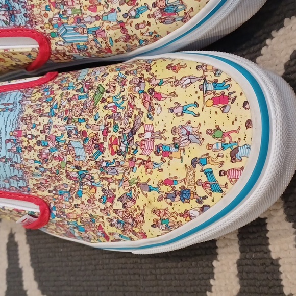 Vans Classic Where's Waldo Slip on Sneakers Limited Edition Women's 10 - Picture 2 of 16